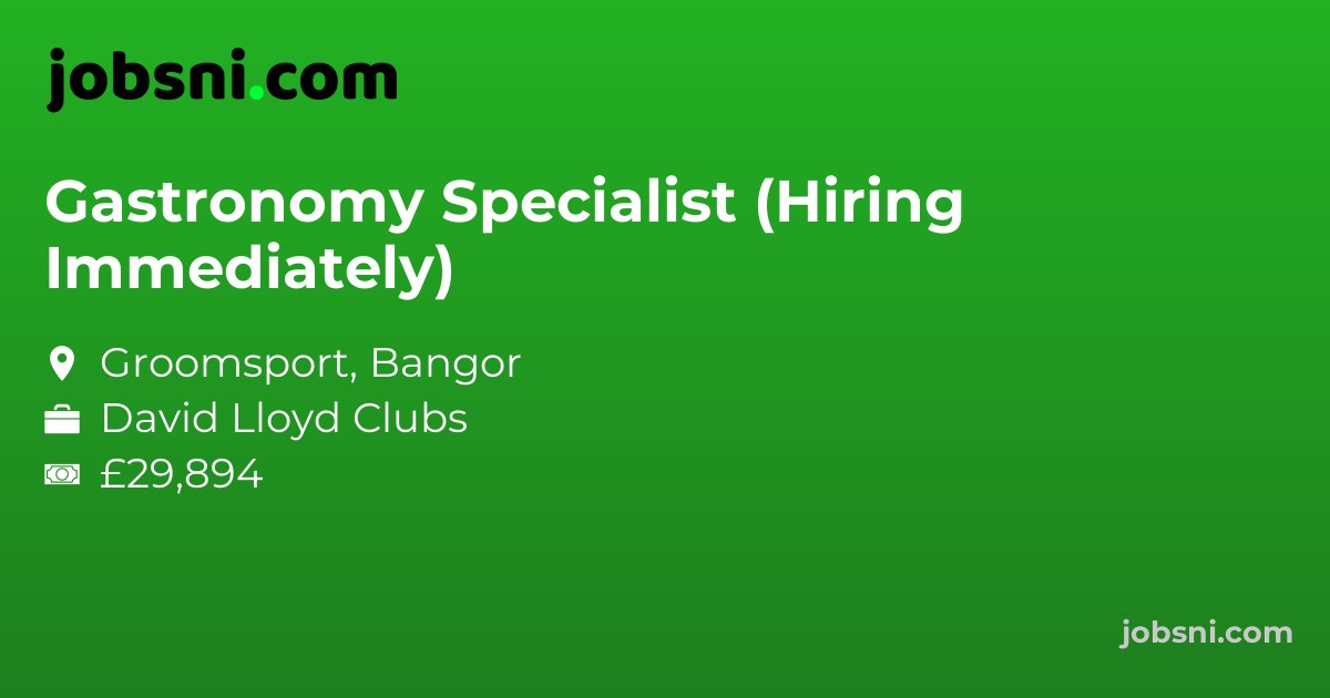 Gastronomy Specialist (Hiring Immediately)