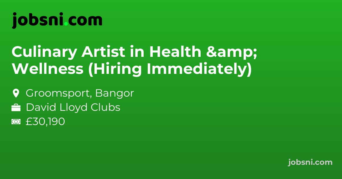 Culinary Artist in Health & Wellness (Hiring Immediately)