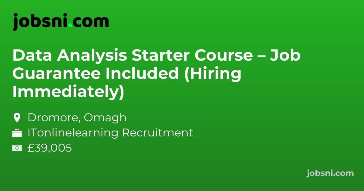 Data Analysis Starter Course – Job Guarantee Included (Hiring Immediately)