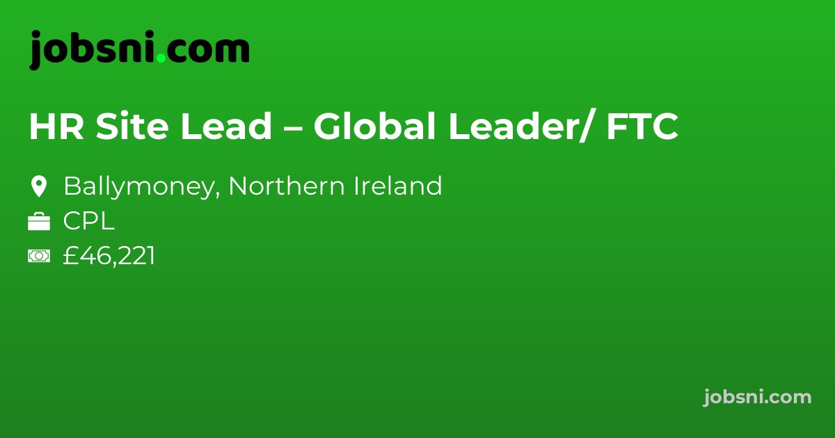 HR Site Lead – Global Leader/ FTC