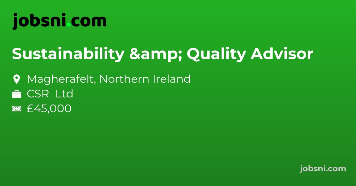 Sustainability & Quality Advisor