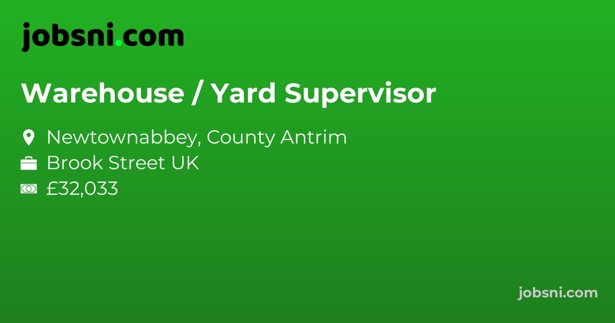 Warehouse / Yard Supervisor