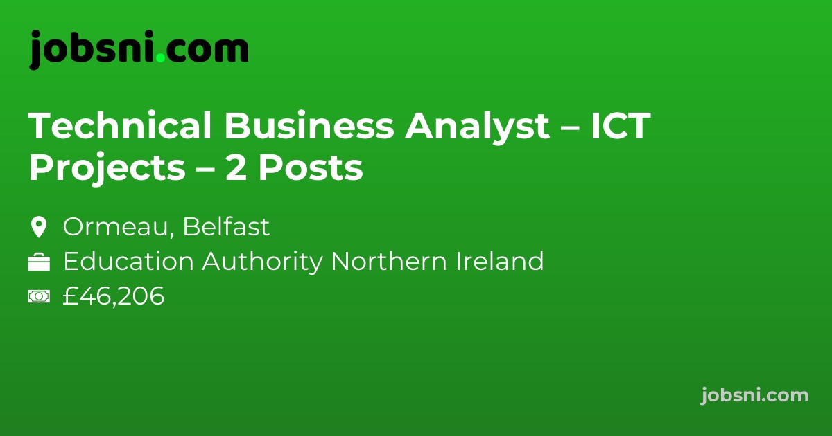 Technical Business Analyst – ICT Projects – 2 Posts