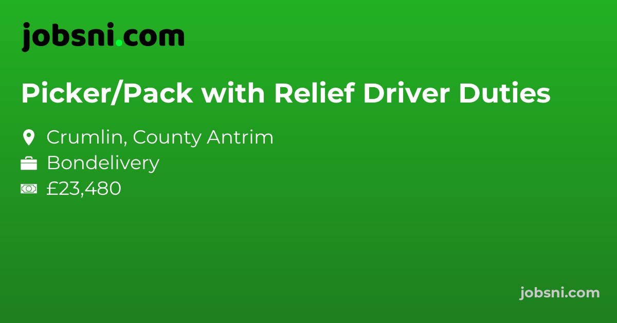 Picker/Pack with Relief Driver Duties