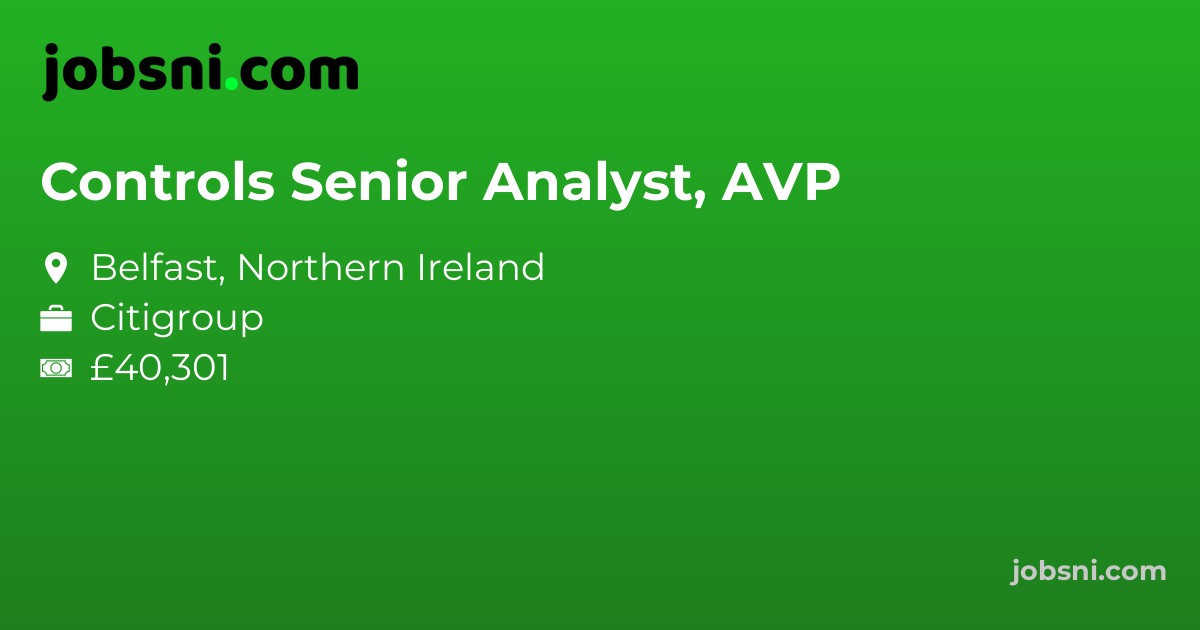 Controls Senior Analyst, AVP