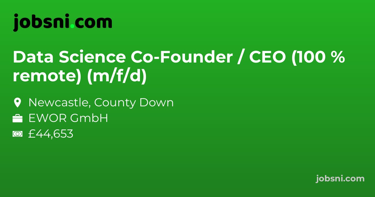Data Science Co-Founder / CEO (100 % remote) (m/f/d)
