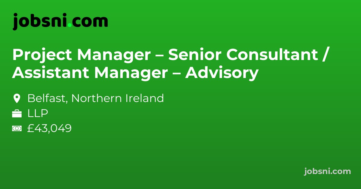 Project Manager – Senior Consultant / Assistant Manager – Advisory