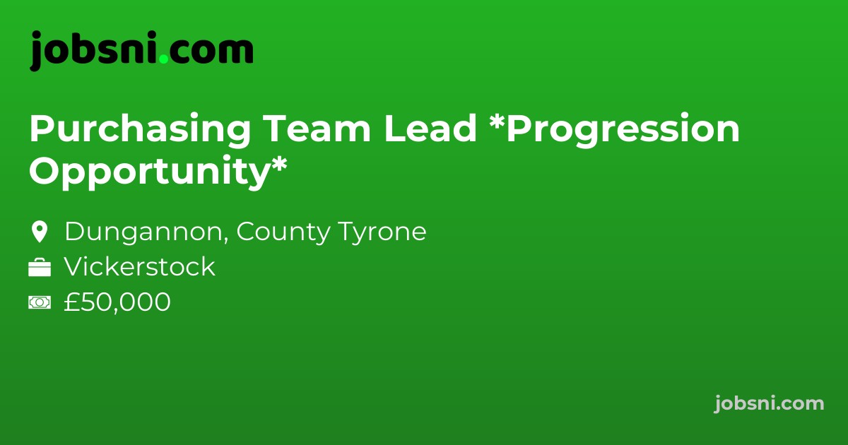 Purchasing Team Lead *Progression Opportunity*