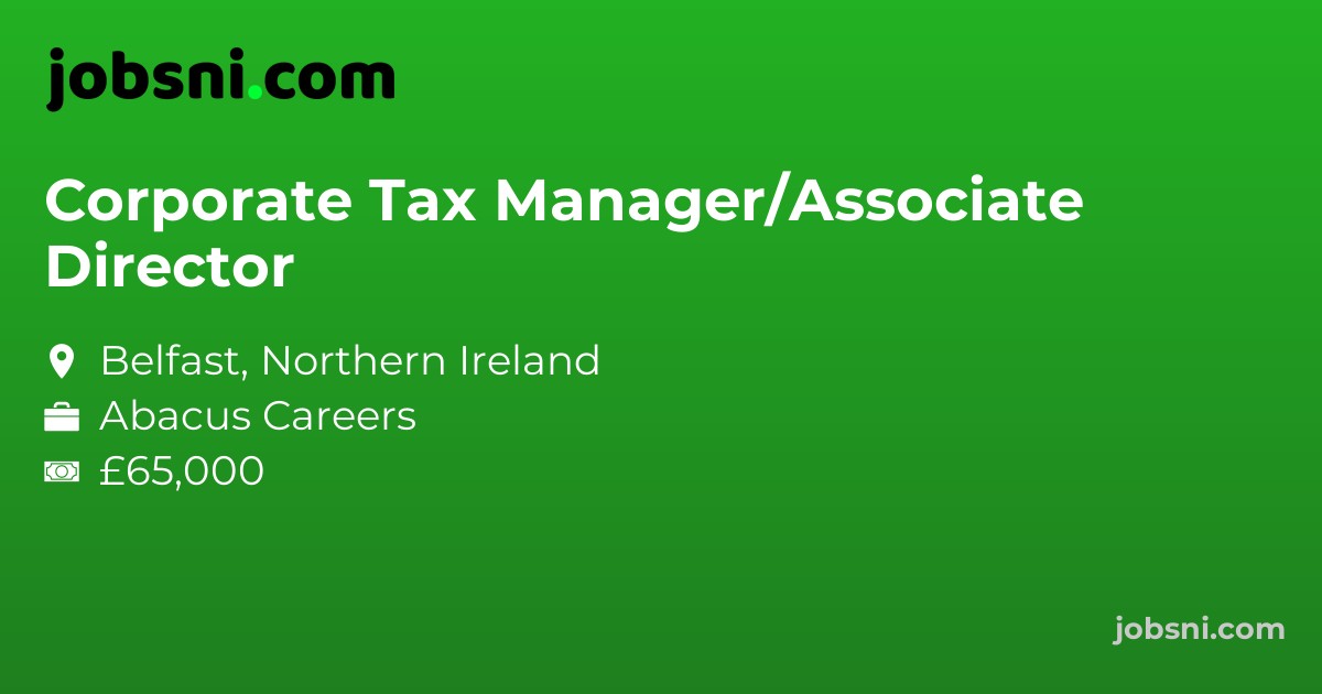 Corporate Tax Manager/Associate Director