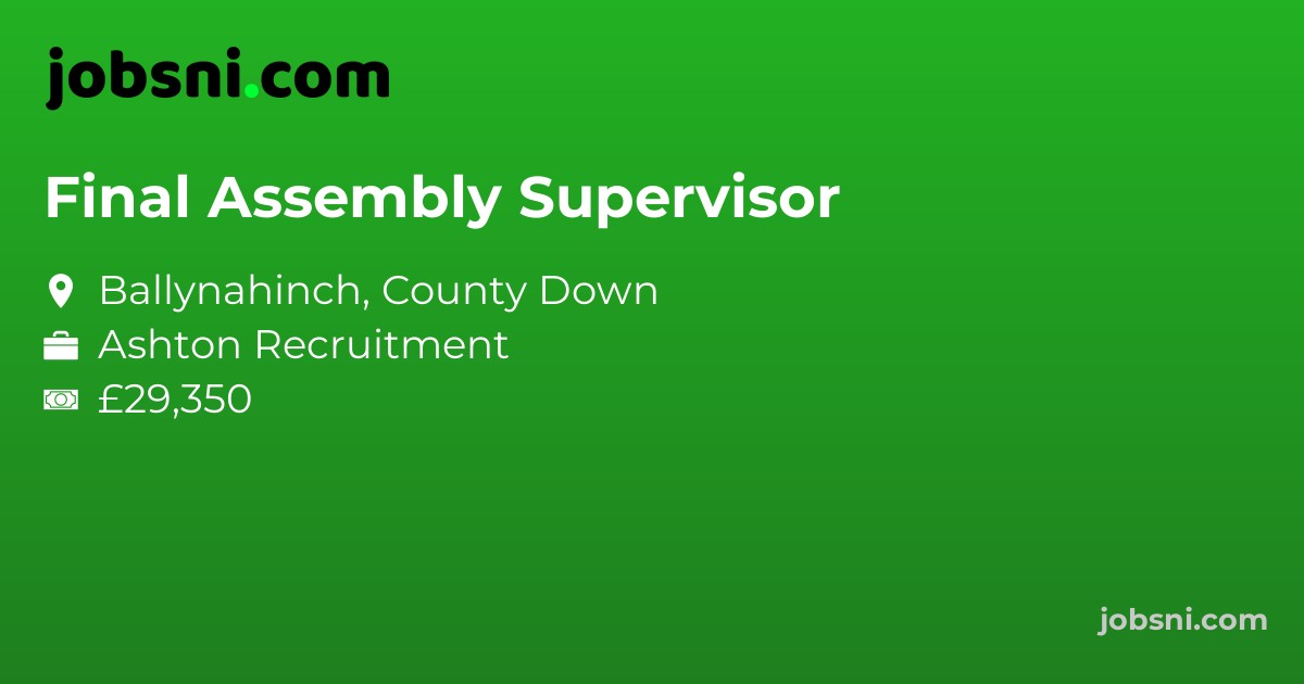 Final Assembly Supervisor