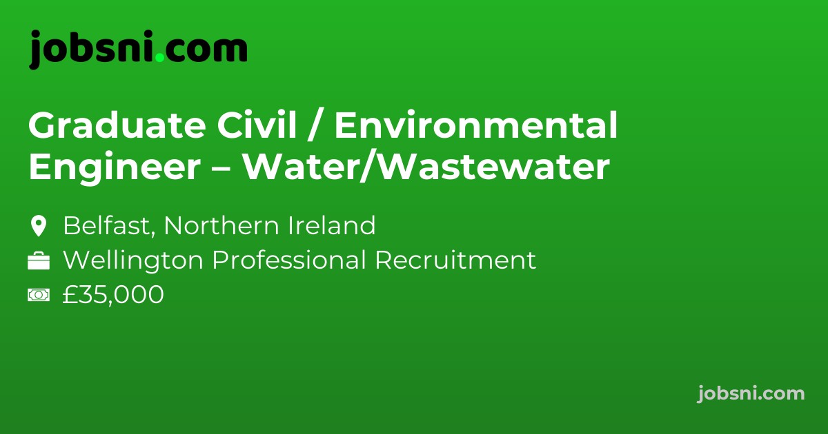 Graduate Civil / Environmental Engineer – Water/Wastewater