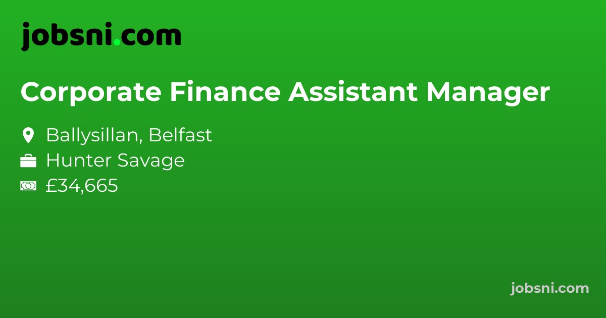 Corporate Finance Assistant Manager