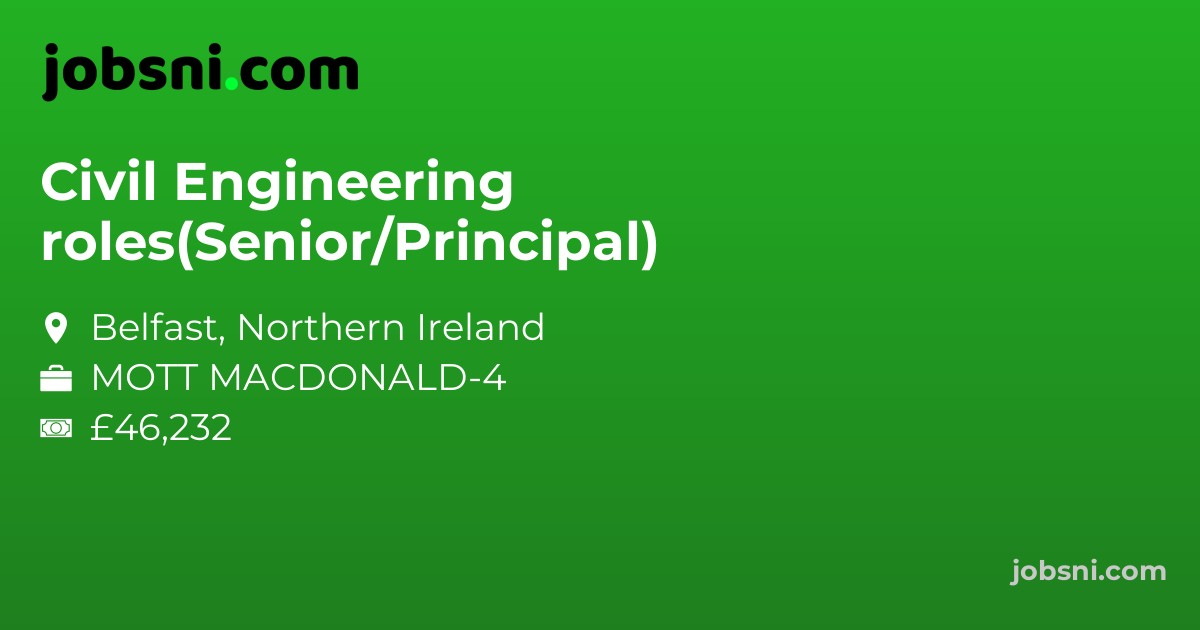 Civil Engineering roles(Senior/Principal)