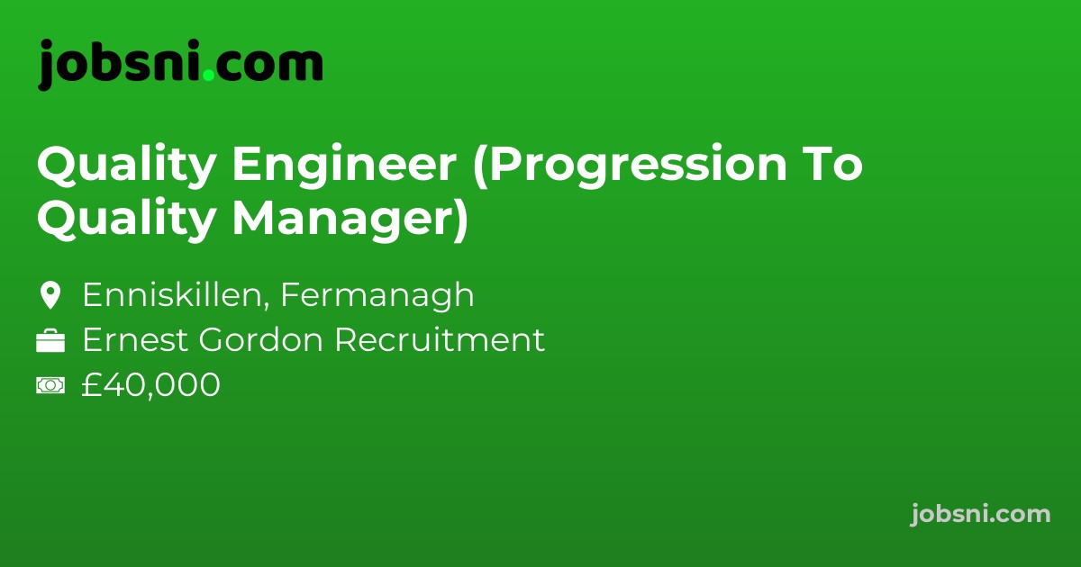 Quality Engineer (Progression To Quality Manager)