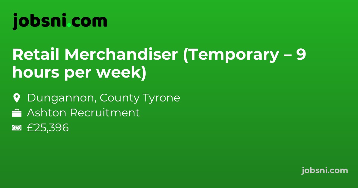 Retail Merchandiser (Temporary – 9 hours per week)