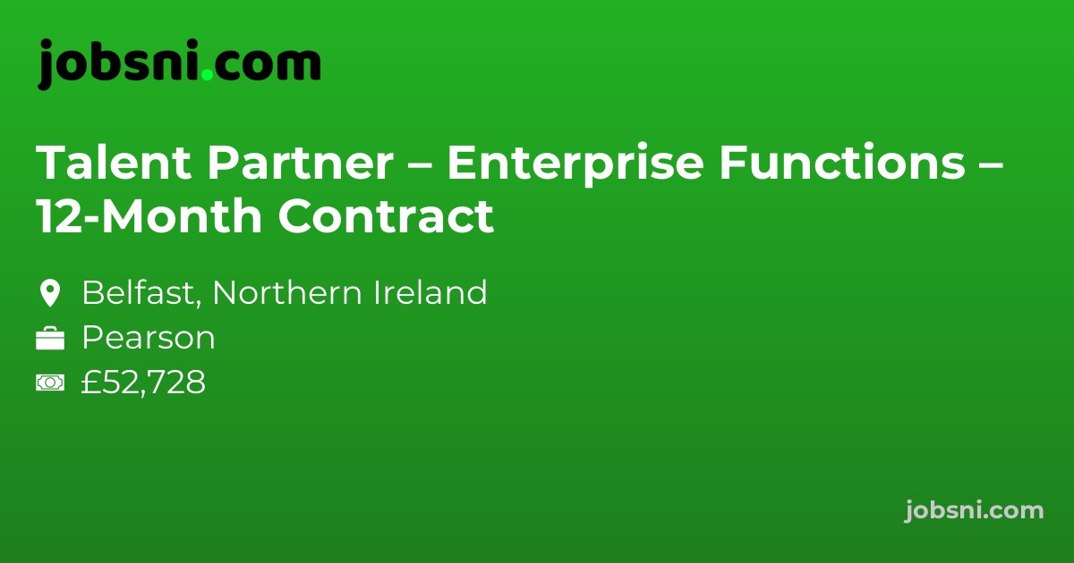 Talent Partner – Enterprise Functions – 12-Month Contract