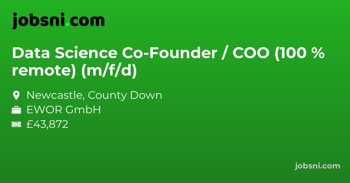 Data Science Co-Founder / COO (100 % remote) (m/f/d)