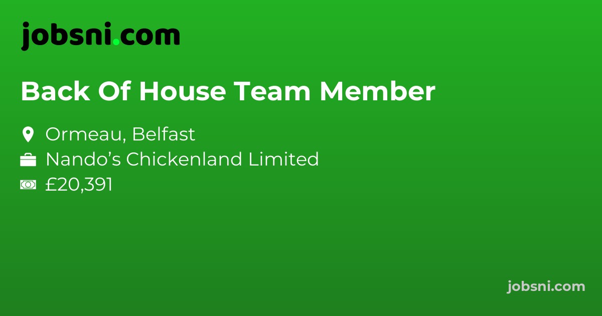 Back Of House Team Member