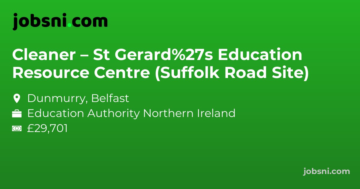 Cleaner – St Gerard%27s Education Resource Centre (Suffolk Road Site)