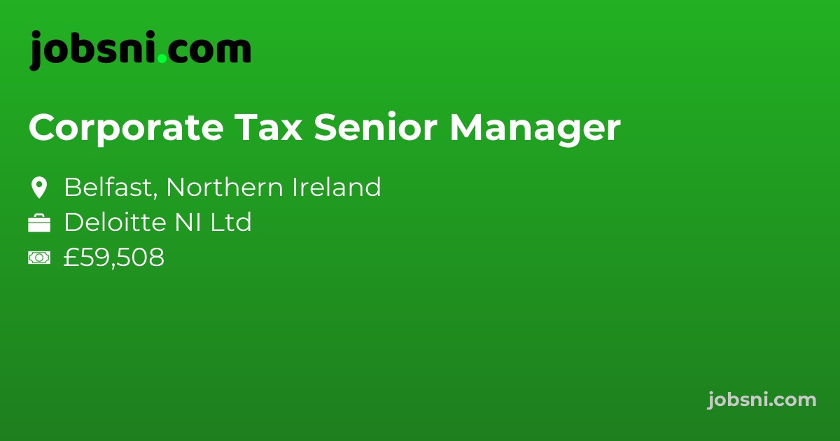 Corporate Tax Senior Manager