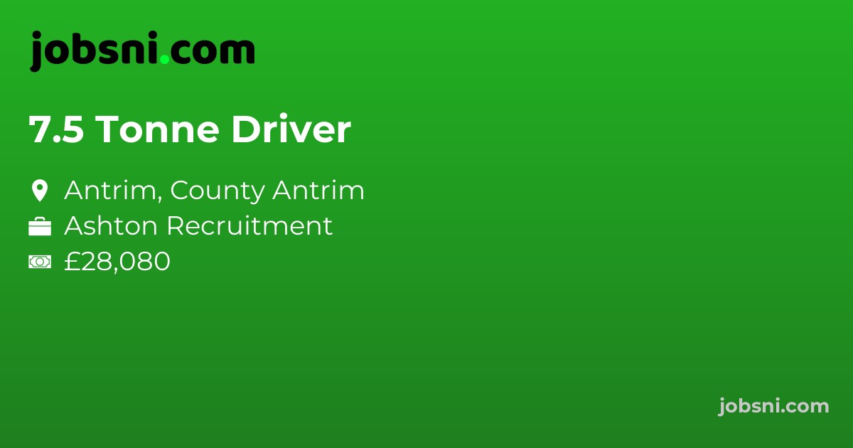7.5 Tonne Driver
