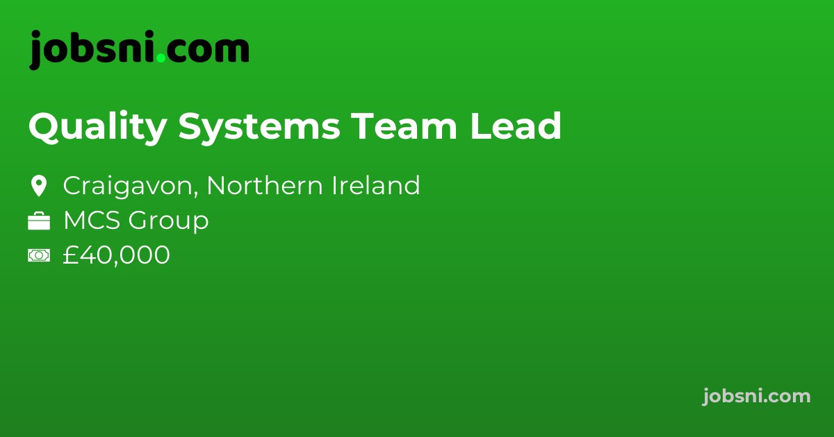 Quality Systems Team Lead