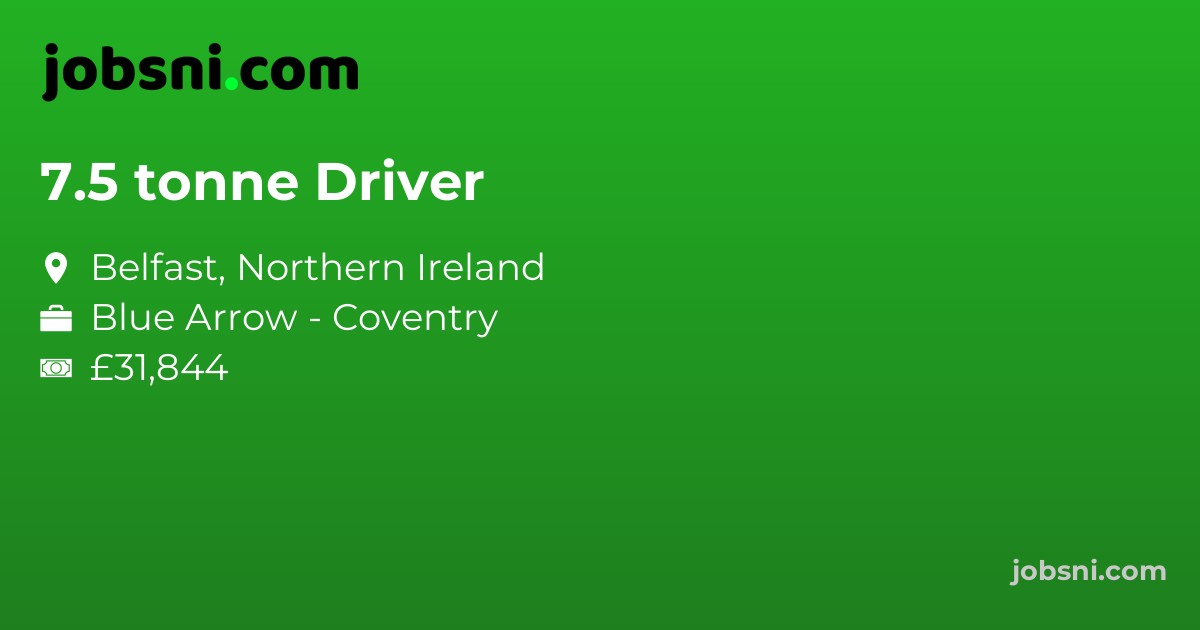 7.5 tonne Driver