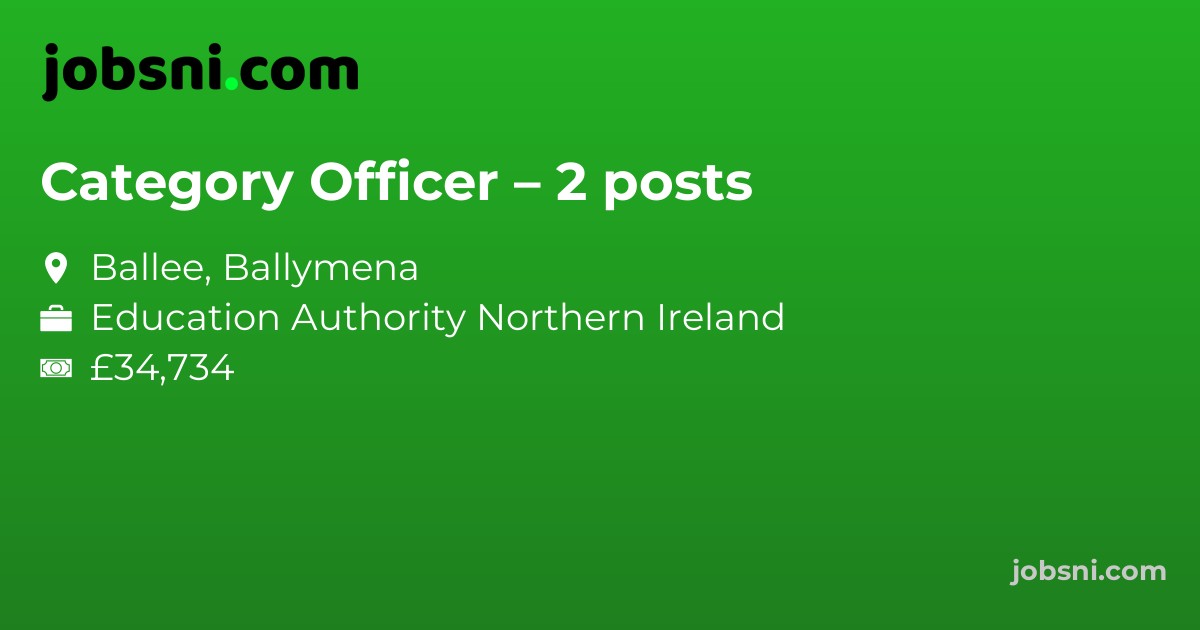 Category Officer – 2 posts
