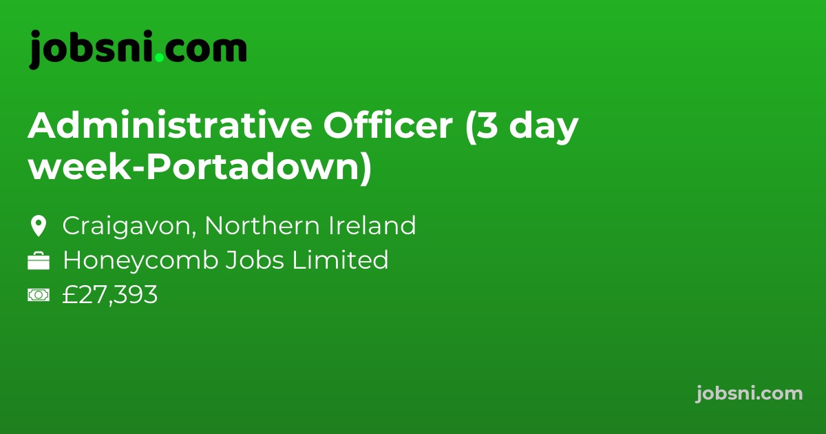 Administrative Officer (3 day week-Portadown)