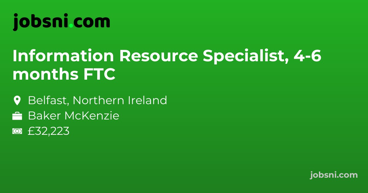 Information Resource Specialist, 4-6 months FTC