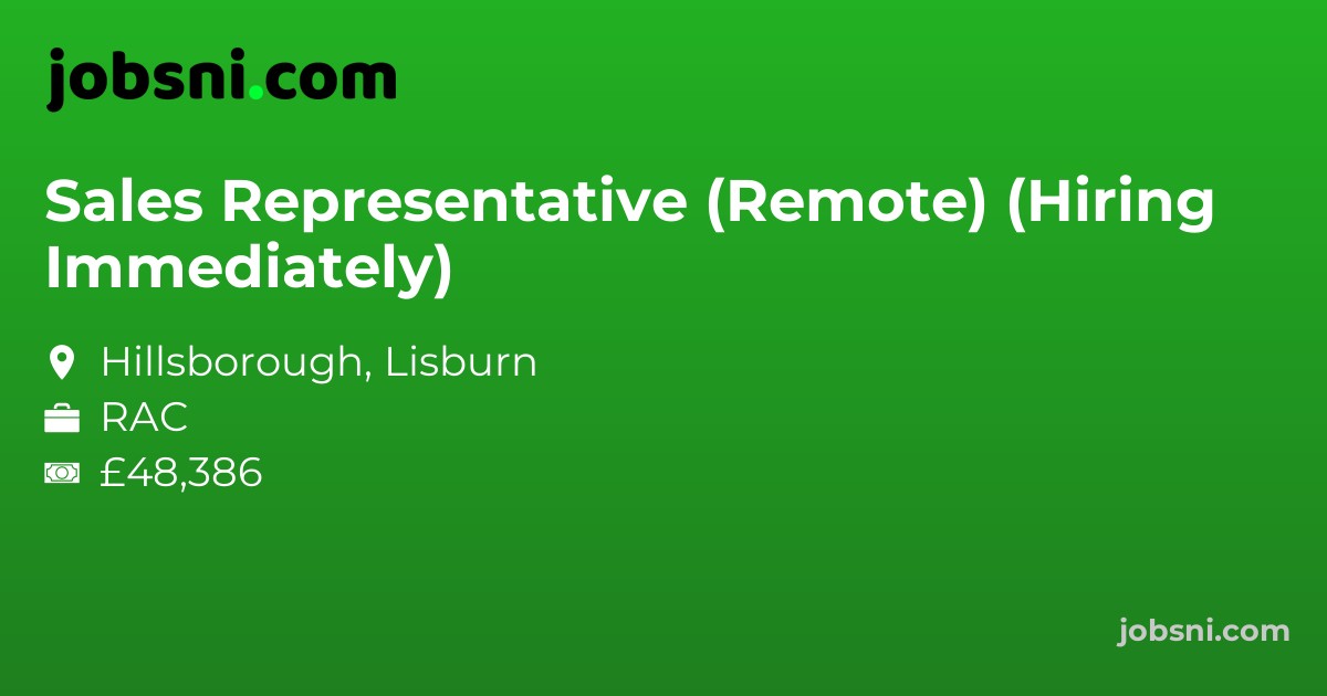 Sales Representative (Remote) (Hiring Immediately)