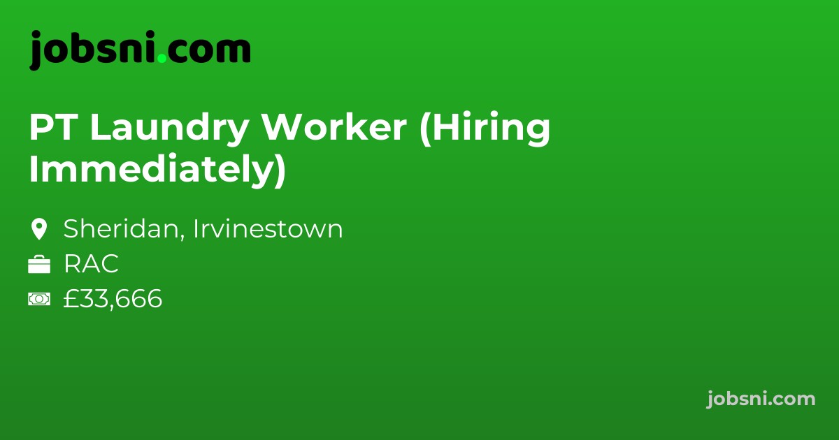 PT Laundry Worker (Hiring Immediately)