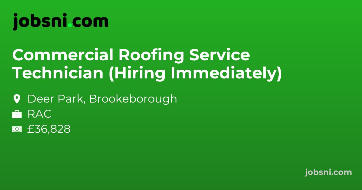 Commercial Roofing Service Technician (Hiring Immediately)