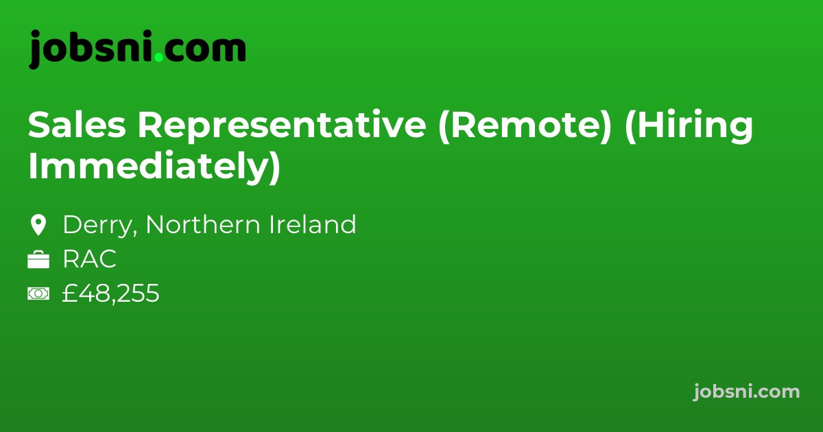 Sales Representative (Remote) (Hiring Immediately)