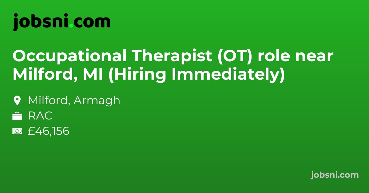 Occupational Therapist (OT) role near Milford, MI (Hiring Immediately)