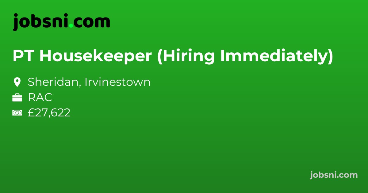 PT Housekeeper (Hiring Immediately)