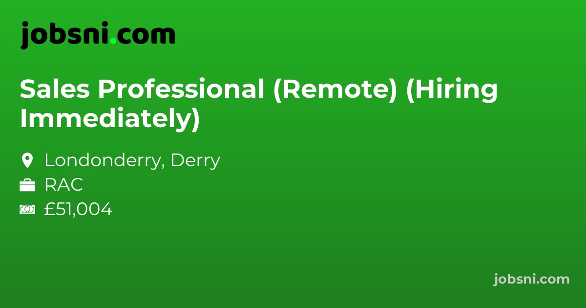 Sales Professional (Remote) (Hiring Immediately)