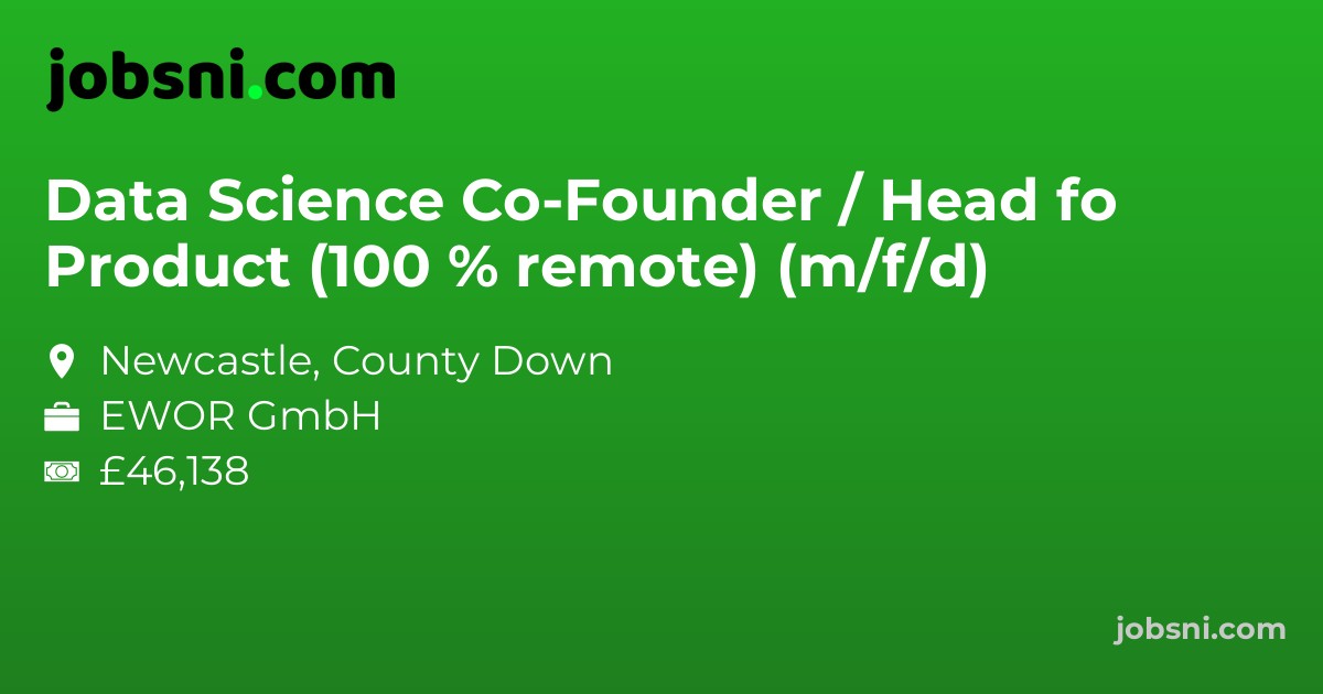 Data Science Co-Founder / Head fo Product (100 % remote) (m/f/d)