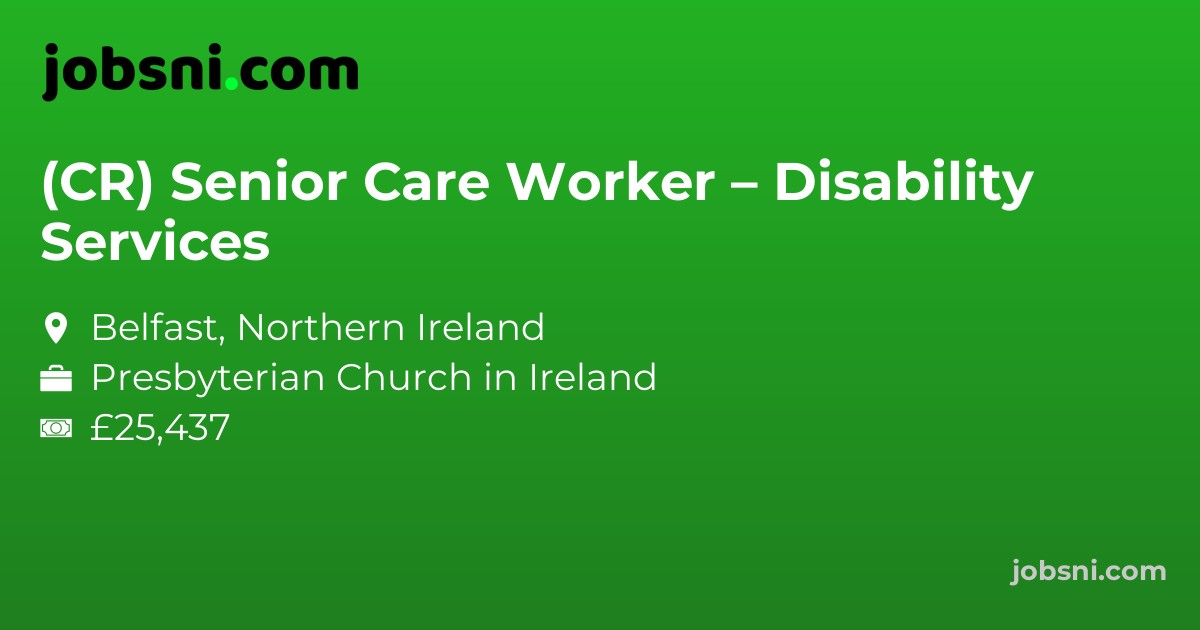 (CR) Senior Care Worker – Disability Services