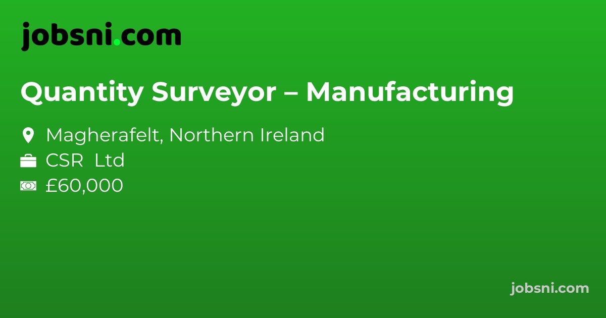 Quantity Surveyor – Manufacturing