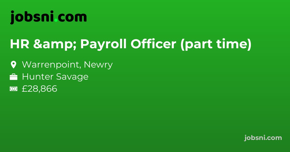 HR & Payroll Officer (part time)
