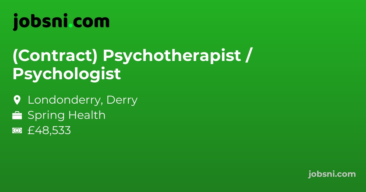 (Contract) Psychotherapist / Psychologist
