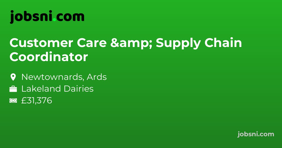 Customer Care & Supply Chain Coordinator
