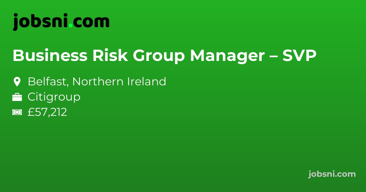 Business Risk Group Manager – SVP