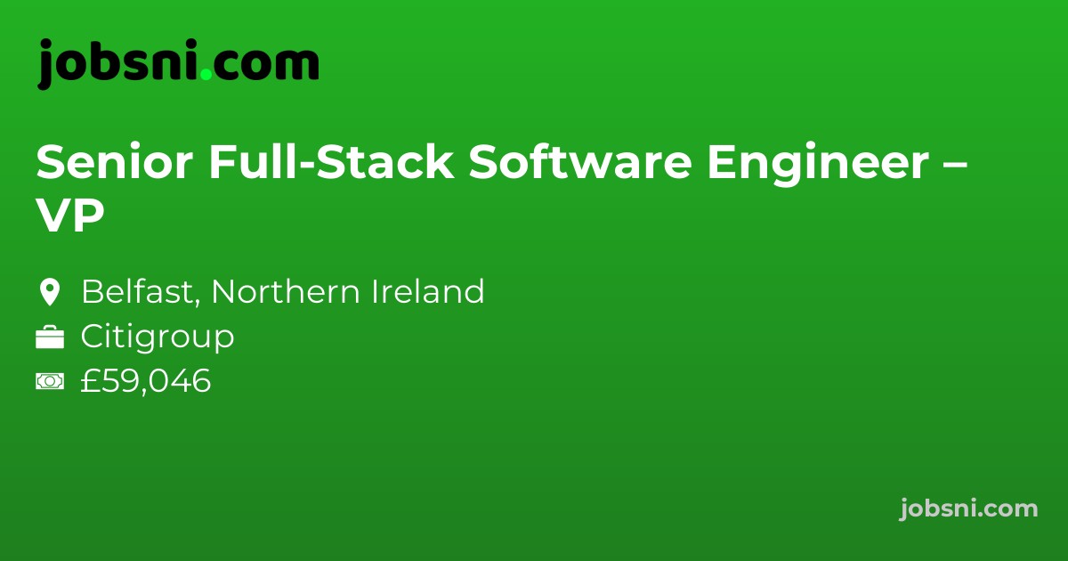 Senior Full-Stack Software Engineer – VP