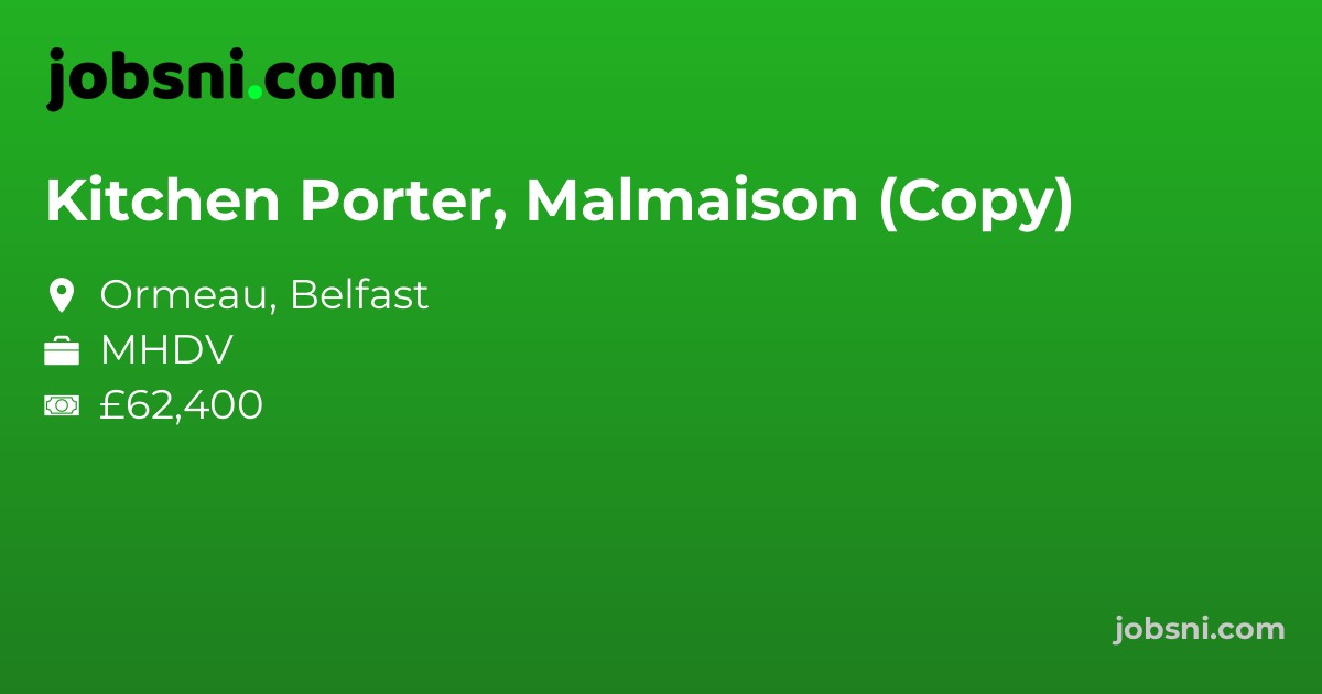 Kitchen Porter, Malmaison (Copy)