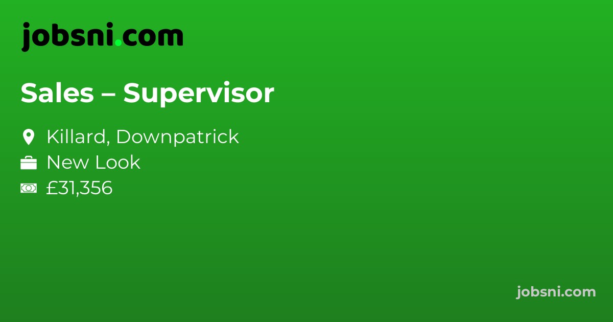 Sales – Supervisor