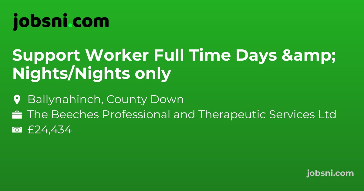 Support Worker Full Time Days & Nights/Nights only