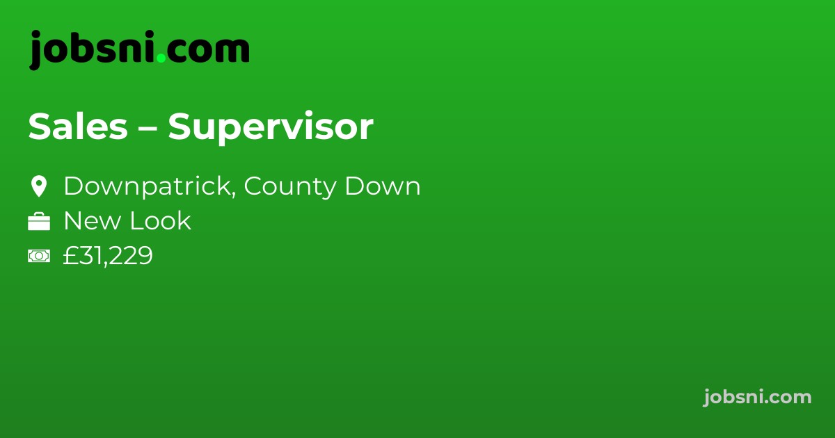 Sales – Supervisor