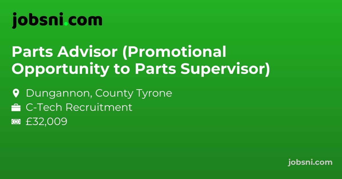 Parts Advisor (Promotional Opportunity to Parts Supervisor)